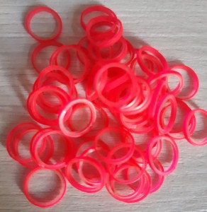 Gumki Paw Marks Latex Bands 7,9mm - profesjonalne, super wytrzymałe lateksowe , 100szt/cienkie, neonowy róż