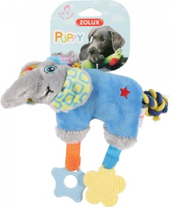 ZOLUX Zabawka pluszowa PUPPY słoń 27,5x8x20 cm kol. niebieski