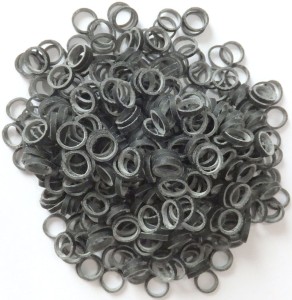 Lainee - gumki lateksowe czarne małe średnie grubość 6,3 mm 100szt