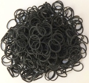 Lainee - gumki do top knotów - wrapping band # 6, czarne, 100szt