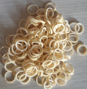 Gumki Paw Marks Latex Bands 7,9 mm - profesjonalne, super wytrzymałe lateksowe , 100szt/średnia grubość ecrue