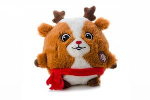 JK ANIMALS RENIFER  PLUSZOWY KULA  X-Mas 19 CM PISZCZĄCA ŚWIĄTECZNA ZABAWKA