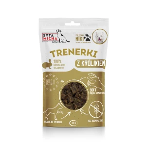 SYTA MICHA TRENERKI Z KRÓLIKIEM  80G  100% NATURALNE,MIĘKKIE