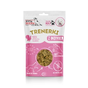 SYTA MICHA TRENERKI Z INDYKIEM 80G  100% NATURALNE,MIĘKKIE