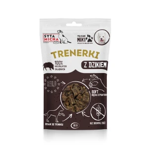 SYTA MICHA TRENERKI Z DZIKIEM 80G  100% NATURALNE,MIĘKKIE