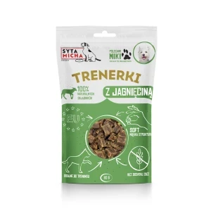 SYTA MICHA TRENERKI Z JAGNIĘCINĄ  80G  100% NATURALNE,MIĘKKIE