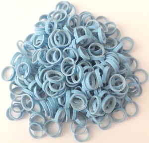 Lainee - gumki lateksowe niebieskie Baby Blue - małe cienkie100szt