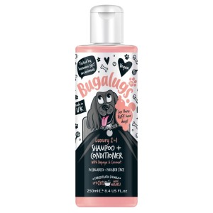 Bugalugs Luxury 2in1 Papaya & Coconut Shampoo - szampon z odżywką dla psa, oczyszcza i pielęgnuje 250ml