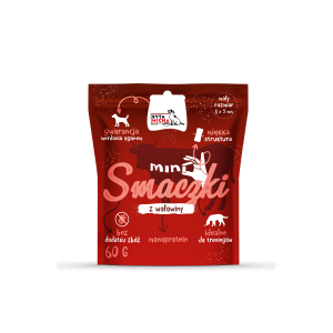 SYTA MICHA Mini smaczki dla psa z wołowiną 60g MIĘKKIE
