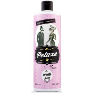 Petuxe White Hair Shampoo - wegański szampon do szaty białej i jasnej, dla psów i kotów  500ML