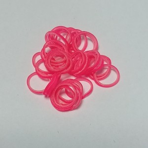 Lainee - gumki lateksowe różowe Magenta Pink - small latex band,- małe, cienkie 100szt