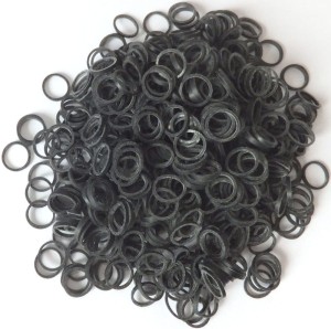 Lainee - gumki lateksowe czarne - small latex band, - małe 6,3mm cienkie 100szt