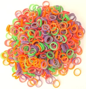 Lainee - gumki lateksowe mix kolorów małe cienkie 6,3mm 100szt