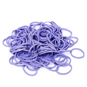 Paw Marks Latex Wrapping Bands 16mm - profesjonalne, super wytrzymałe, duże lateksowe gumki do papilotów, lawendowe 100szt