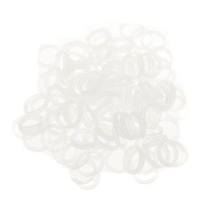 Paw Marks Non-Latex Transparent Bands 7,9mm - profesjonalne, wytrzymałe, nielateksowe gumki do włosów, transparentne, 100szt średnia grubość