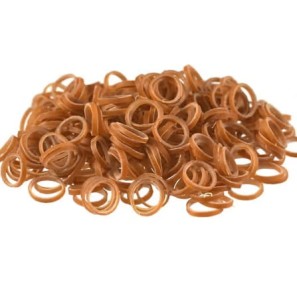 Paw Marks Latex Bands 7,9mm - profesjonalne, super wytrzymałe lateksowe gumki, 100szt. średnia grubość jasny brąz