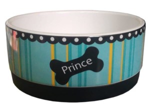 YARRO MISKA CERAMICZNA NA GUMIE DLA PSA TURKUSOWA 12,5CMX5,5CM